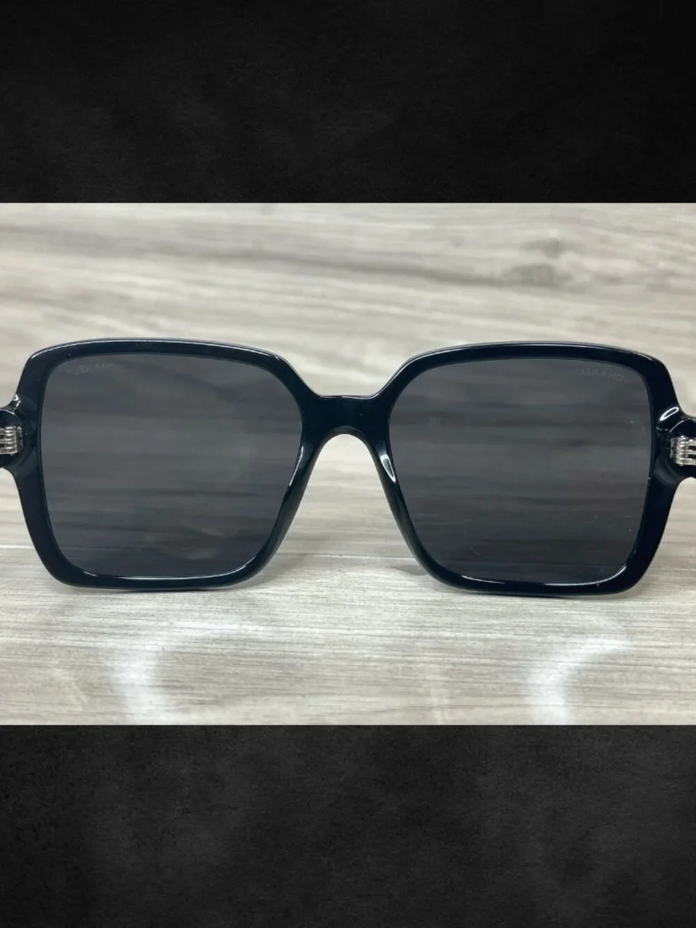 Chanel 5408 Black Square Polarized Sunglasses 56-17-140 with Case [PO1026204]